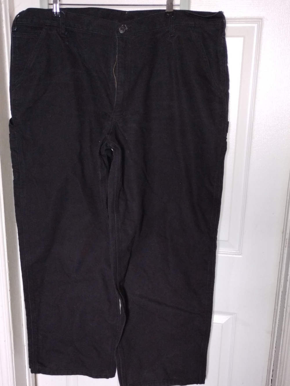 Men's Black Straight Chino Pants — Classic Everyday Style 44w 30l